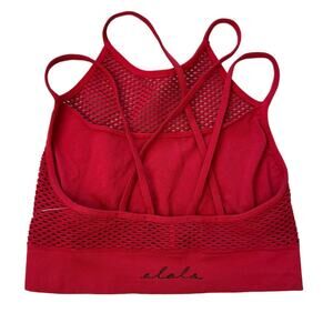 Alala Criss-Cross Mesh Sports Bra in Red, Running, Yoga, Gym, NO SIZE